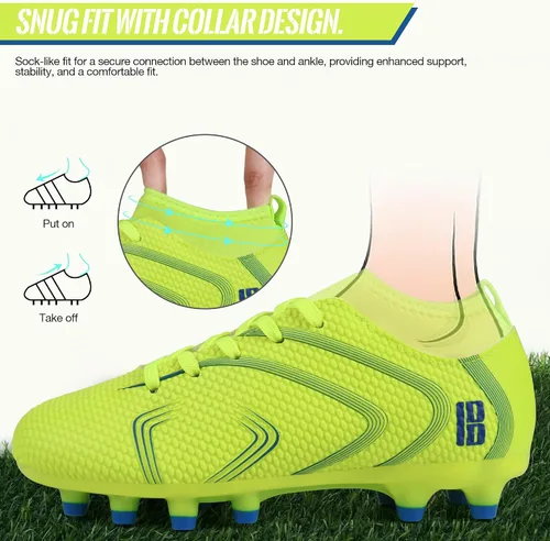 Miniatura 3 de brooman Zapatos de fútbol para niños y niñas, zapatos de fútbol para exteriores