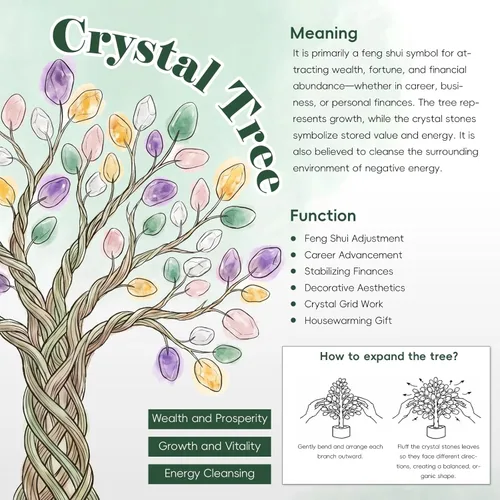Miniatura 6 de Rockcloud Árbol de cristal de amatista, cuarzo rosa y aguamarina para decoración de oficina en casa, ágata natural, base de geoda bonsái, árbol