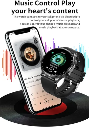 Miniatura 4 de Reloj inteligente 2 en 1 con auriculares, AMOLED de 1.43 pulgadas, pantalla táctil completa colorida y Bluetooth, reloj inteligente para hombres