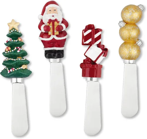 Miniatura 15 de Supreme Housewares Esparcidores de Queso con Diseño de Bastones de Caramelo, Mangos de Resina Pintados a Mano con Cuchillas de Acero Inoxidable