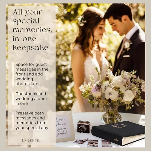Miniatura 3 de La Lente - Álbum de recortes premium – Álbum de fotos con espacio para escribir – 100 páginas para múltiples tamaños 4x6, 5x7, 6x8, 8x10 – Capacidad