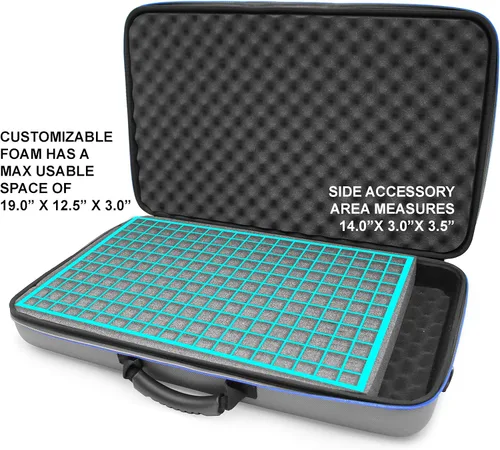 Miniatura 6 de CASEMATIX Estuche mezclador de equipo de música compatible con Zoom LiveTrak L-8 Podcast Mixer o PodTrak P8 grabadora y accesorios de micrófono