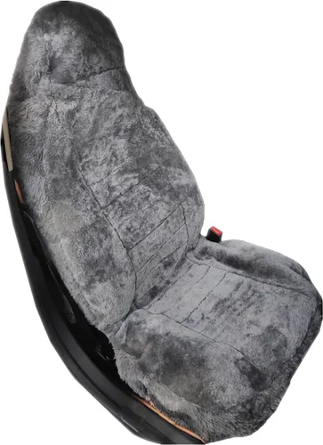 Funda para asiento de piel de oveja, funda de asiento de piel de oveja australiana auténtica, ajuste universal, cobertura completa, peluda, funda de
