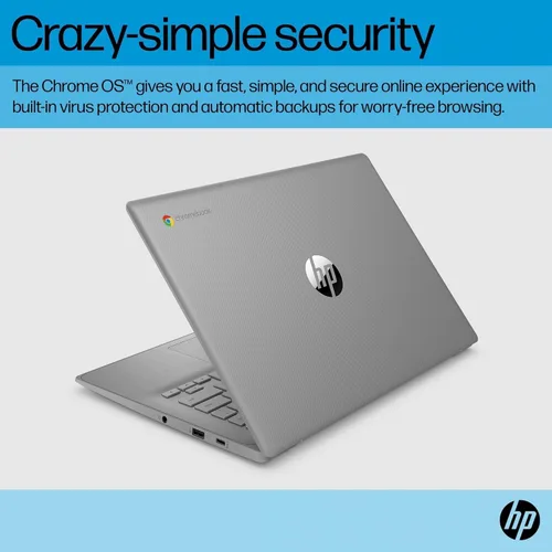 Miniatura 7 de Laptop HP Chromebook 14 (14" antirreflejos, Intel 4-Core Celeron N4120, 4GB RAM, 128GB de almacenamiento (64GB+64GB SD)) para el hogar