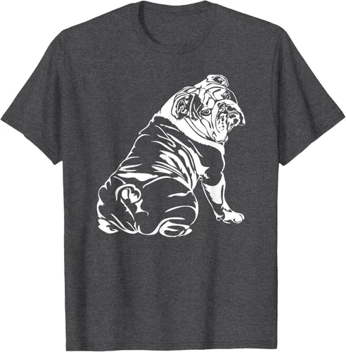 Miniatura 29 de Gracioso Bulldog Inglés playera perro Hund playera regalo, Azul (Heather blue)