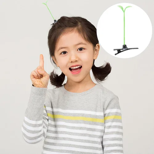 Miniatura 9 de 100 pinzas para el pelo de brotes de frijoles, divertidas pinzas para el cabello de plantas verdes, pasador de hierba pequeña, accesorios