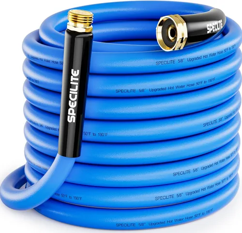 Miniatura 25 de SPECILITE Manguera de agua de jardín caliente/fría de 5 pies x 1 pulgada, -50 ℉ a 190 ℉, resistente, flexible, explosión de 605 psi, ligera, tubo