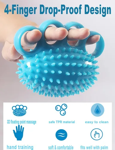 Miniatura 5 de Bolas para apretar para ejercicio de mano, entrenador de fuerza de agarre, kit de recuperación de dedos, mejora la flexibilidad de los dedos, alivio