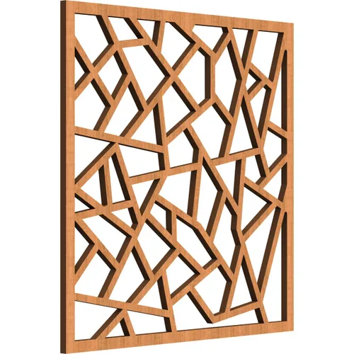 Miniatura 38 de 7 3/8 pulgadas de ancho x 7 3/8 pulgadas de alto x 3/8 pulgadas de alto, paneles de pared de madera con calado decorativo extra pequeño de Venecia
