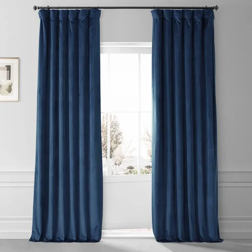 Miniatura 15 de HPD Half Price Drapes Signature - Cortinas opacas de terciopelo extra anchas para dormitorio (1 panel), 100 pulgadas de ancho x 84 pulgadas de Verde