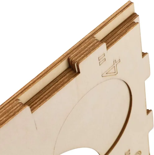 Miniatura 4 de Fireboomoon Caja de cubo plegable de madera con 9 agujeros de 2 a 10 pulgadas, herramienta de medición de globos para cumpleaños, bodas