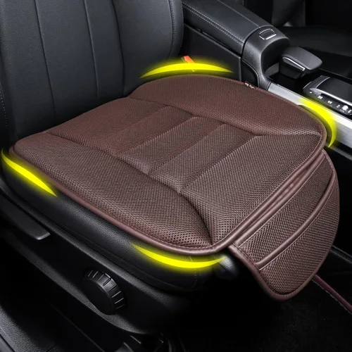 Miniatura 11 de Lofty Aim Cojín de asiento de automóvil de alta calidad, cojín para el conductor con espuma viscoelástica cómoda y parte inferior de goma 2-Gris