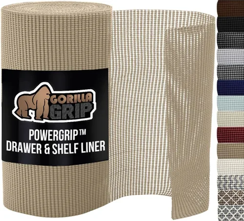 Miniatura 19 de GORILLA GRIP powerGRIP - Forro para cajones y estantes de gabinete, agarre fuerte y resistente, forros no adhesivos para proteger gabinetes