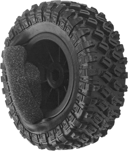 Miniatura 5 de Neumáticos de goma OD de 2.7 pulgadas y llantas de plástico compatibles con MN Modelo MN90 MN91 MN45 MN96 MN99 MN99S MN98 1/12 RC Car (negro)
