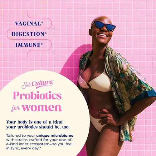 Miniatura 3 de Enzymedica SubCulture - Probióticos para mujeres, 50 mil millones de UFC, para la salud vaginal y urinaria, apoyo inmune y digestivo, 30 cápsulas