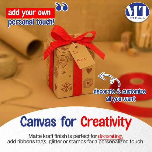 Miniatura 5 de MT Products Tuck Top - Caja de regalo pequeña de cartón kraft de 2 x 2 x 3 pulgadas, cajas de regalo con tapas, paquete de 30