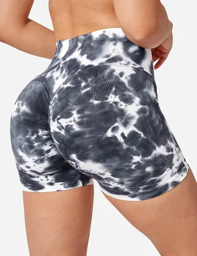 Miniatura 4 de YEOREO Pantalones cortos profesionales de entrenamiento para mujer, 3.6 pulgadas, pantalones cortos sin costuras, cintura alta, contorno, gimnasio