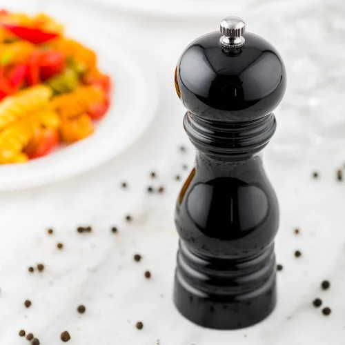 Miniatura 3 de Restaurantware Molinillo de pimienta francés clásico de 6 pulgadas: perfecto para restaurantes, cafeterías y eventos con catering, molinillo de Negro