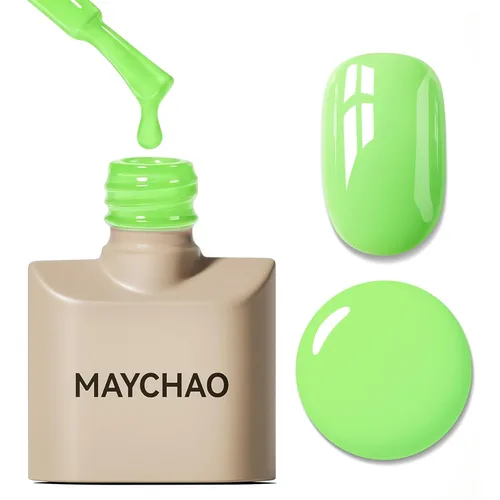 Miniatura 38 de MAYCHAO Esmalte de uñas de gel rosa intenso de 0.5 onzas líquidas, 1 unidad de esmalte de gel rosa brillante, esmalte de uñas que se absorbe con luz