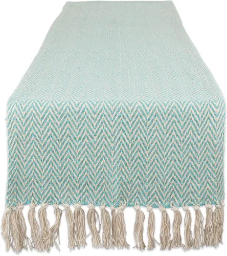 Miniatura 15 de DII Woven Basic - Camino de mesa Chevron de la colección de mesa, 15 x 72 pulgadas, gris