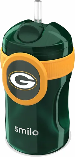 Miniatura 22 de Smilo Vaso con popote de Arizona Cardinals con licencia oficial de la NFL, para bebés y niños pequeños, con popote de silicona ponderado y capacidad