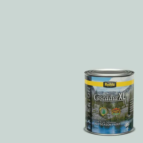 Miniatura 161 de Rodda Paint CASCADIA XL Pintura e imprimación satinada exterior en uno, cuarto de galón, Aquafir