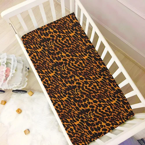 Miniatura 6 de Sábanas ajustables para cuna, estampado de animales, diseño de leopardo, para niño y niña, para colchón de niños pequeños, sábana de juego 21216604
