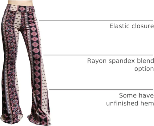 Miniatura 52 de ShopMyTrend - Pantalones de yoga largos con piernas anchas y acampanadas estilo palazzo, con cintura alta, para mujer