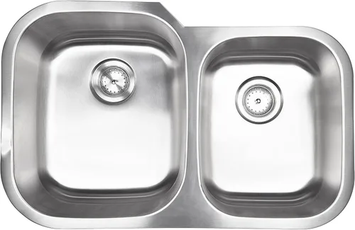 Miniatura 10 de MSI Fregadero y colador de cocina de acero inoxidable calibre 16 50/50 de 32 pulgadas