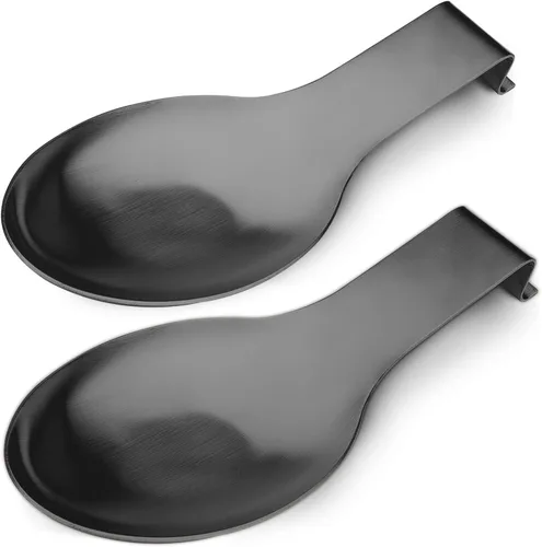 Miniatura 18 de VanlonPro Soporte de cuchara de acero inoxidable, soporte para cucharón de espátula, soporte para cuchara de utensilios de acero inoxidable, acabado