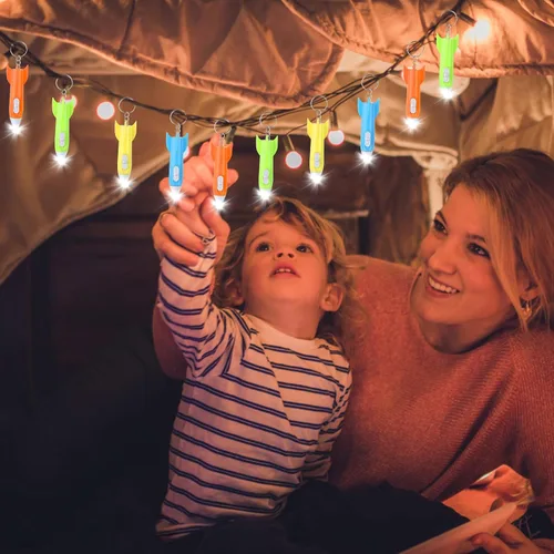 Miniatura 4 de 100 mini linternas de helicóptero, linterna LED de cohete, mini linternas a granel, linterna LED colorida, linternas pequeñas para niños, mini