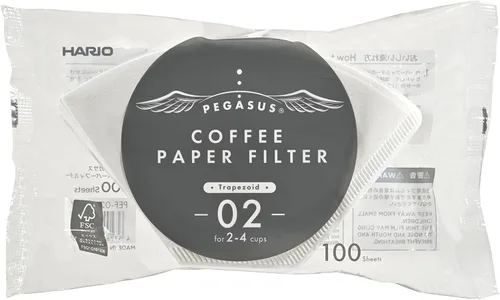 Miniatura 4 de Hario Pegasus - Filtros de fondo plano, tamaño 03, blanco, 100