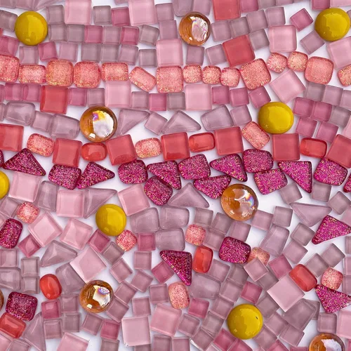 Miniatura 19 de LITMIND 1.1LB Azulejos de Mosaico de Cristal Irregular de Colores Surtidos - Perfectos para Manualidades Artísticas, Proyectos de Creación de Mezcla