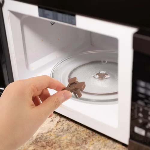 Miniatura 2 de Unomor Repuesto de acoplador de plato giratorio para horno de microondas, 4 piezas, eje de soporte de guía de rodillo de plástico para reparación