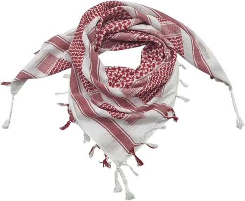 Miniatura 16 de Elu Bufanda Shemagh para hombre - Mujer/100% algodón militar Shemagh Keffiyeh Bufanda Arafat Tactical Desert Rave Bandana para la cabeza