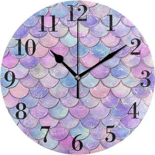 Miniatura 17 de susiyo Reloj de pared de alpaca con diseño de llama, con diseño de animales, silencioso, redondo, sin tictac, funciona con pilas, creativo