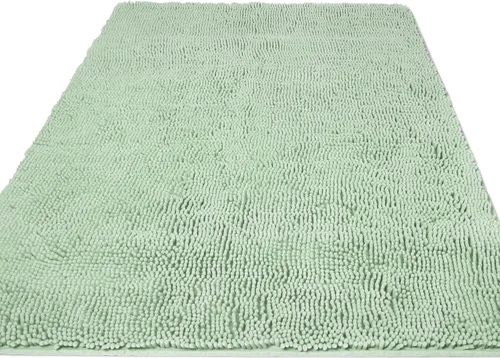 Miniatura 79 de Yeaban Alfombra de pasillo de baño de 24 x 72 pulgadas, antideslizante, alfombra de baño larga de felpilla gruesa, absorbente y lavable, alfombra