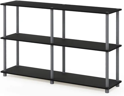 Miniatura 18 de Furinno TURN-N-TUBE - Estantes de almacenamiento, Estante de 3 niveles de 47.4" de ancho para libros, Estante de esquina, Estantes abiertos sin