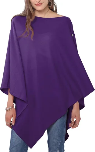 Miniatura 8 de MissShorthair Versatile Women's Shawl Wrap – Soft Knitted Poncho Cape Scarf for Fall Winter