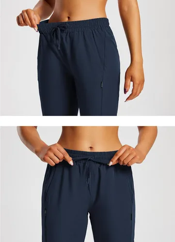 Miniatura 4 de BALEAF Pantalones cortos de 15 pulgadas de largo para mujer, pantalones cortos capri por debajo de la rodilla, ligeros, de secado rápido, cintura
