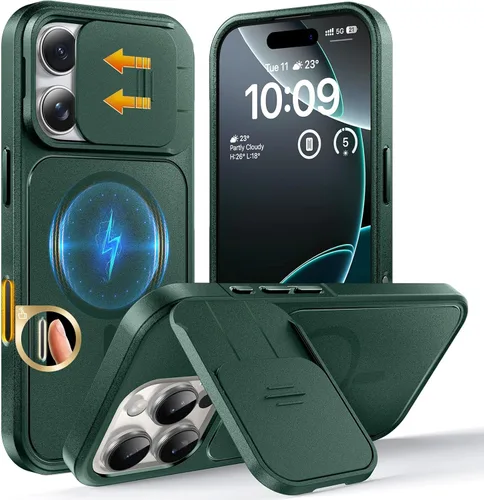 Miniatura 42 de TOCOL Funda para iPhone 11, compatible con Magsafe, protección completa de cámara, imanes integrados, protección contra caídas, funda translúcida