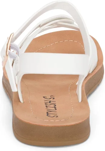 Miniatura 5 de STYLISH S KALI-K Sandalias cómodas de suela acolchada con tiras y puntera abierta para niñas pequeñas