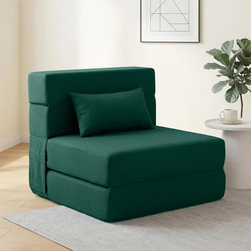 Miniatura 24 de SUYOLS Sofá Cama Plegable con Almohadas - Silla Convertible Sofá de Piso y Colchón para Dormir, Sleeper de Espuma Viscoelástica Plegable para Sala