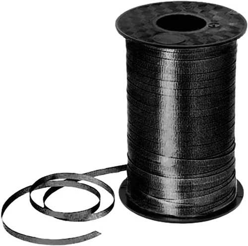 PMU Tira de cinta rizadora negra de 500 yardas x 3/16 pulgadas para envolver regalos, decoración de cumpleaños, celebraciones, fiestas, accesorios