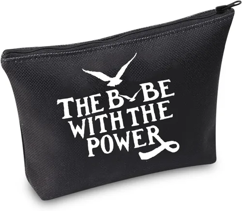 TSOTMO Mercancía de la película inspirada en la bolsa de cosméticos de la película para los fanáticos Bolsa de maquillaje feminista, Negro, Power Blk