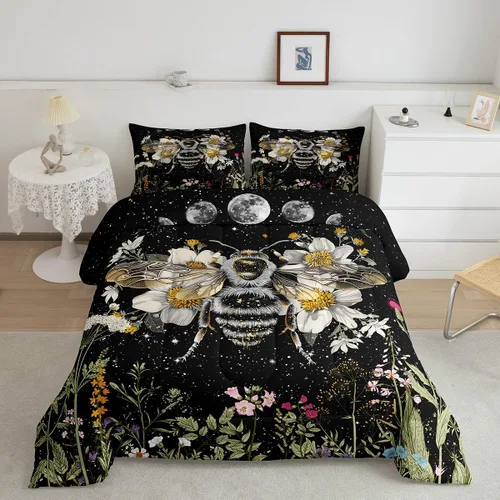 Miniatura 19 de Feelyou Juego de Edredón de Mariposas Coloridas Twin Patrón Impreso de Acuarela Arcoíris Ropa de Cama Acolchada para Dormitorio de Niñas Tie Dye