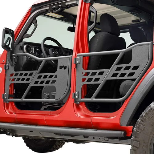 Miniatura 7 de EAG Puerta tubular Safari con espejo lateral para Wrangler JL 2018-2022 solo 4 puertas