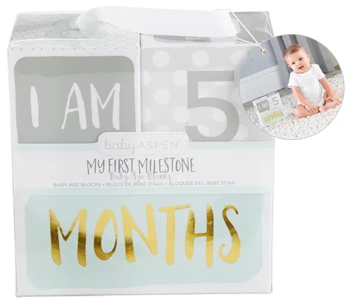 Miniatura 11 de Baby Aspen My First Milestone Princess Age Blocks Accesorios de fotos de bebé para compartir fotos el primer año