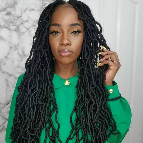 Miniatura 11 de Rastas cortas de ganchillo de pelo sintético de 14 pulgadas, 8 paquetes, nuevas rastas onduladas de ganchillo, trenzas de diosa suaves de ganchillo