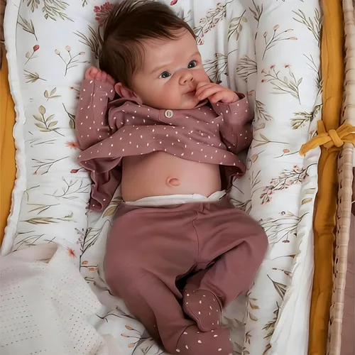 Zero Pam Muñeca de bebé de silicona realista, muñecas de bebé Reborn de 18 pulgadas, cuerpo completo de silicona, muñeca de bebé realista, niña